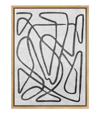 Signwin + Framed Canvas Print Wall Art Twisting Lines & Shapes