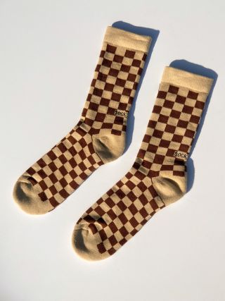 Socksss + Tennis Squares Cinnamon Spice Socks