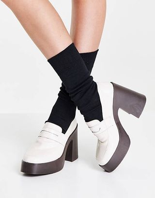 ASOS Design + Profile Chunky High Heeled Loafers