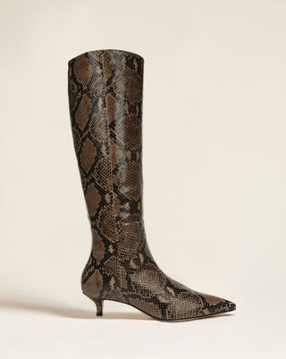 Veronica Beard + Freda Kitten-Heel Knee-High Boot