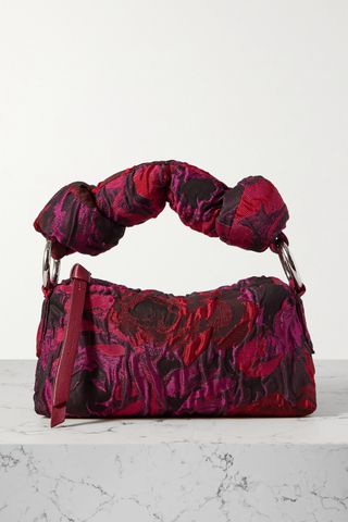 Dries Van Noten + Pillow Knotted Floral-Jacquard Tote