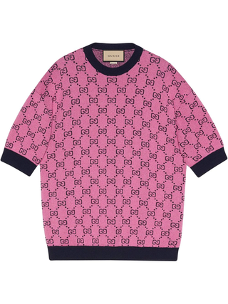 Gucci + GG Multicolor Short Sleeves Sweater
