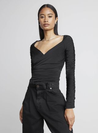 Who What Wear Collection + Willa Ruched Crisscross Top