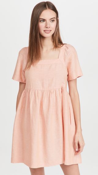 Madewell + Linen-Blend Allie Mini Dress