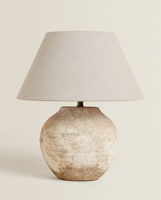 Zara Home + Ceramic Lamp With Antique Finish
