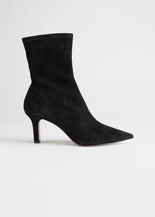 & Other Stories + Pointed Suede Sock Boots