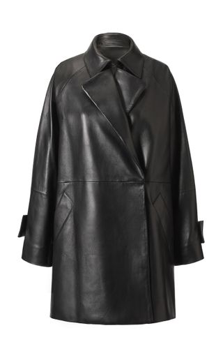 Tove + Aneta Oversized Leather Coat