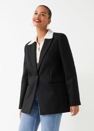 & Other Stories + Single Breasted Wool Blazer