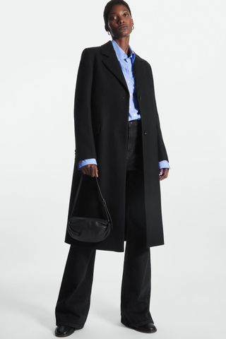 COS + Single-Breasted Wool-Blend Coat