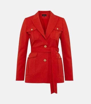 Karen Millen + Clean Utility Belted Jacket