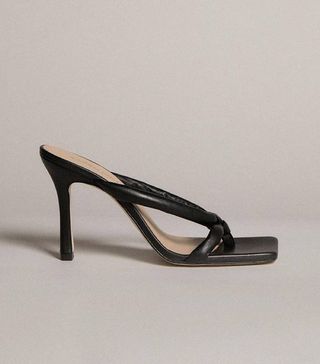 Karen Millen + Tubular Strap Premium Leather Sandal