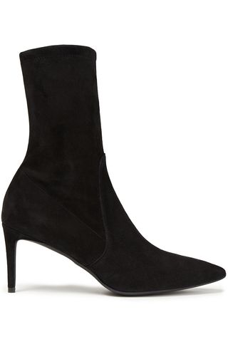 Stuart Weitzman + Wren Stretch-Suede Sock Boots