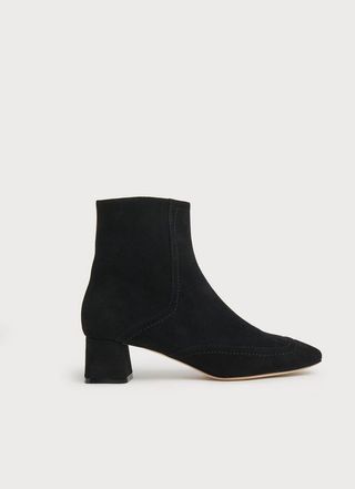 LK Bennett + Adrianna Black Suede Ankle Boots