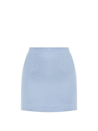 Alessandra Rich + Wool-Blend Bouclé Skirt