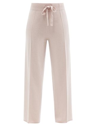 Allude + Pintucked Wool-Blend Track Pants
