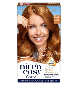 Clairol + Nice'n Easy Crème Oil Infused Permanent Hair Dye 8WR Golden Auburn