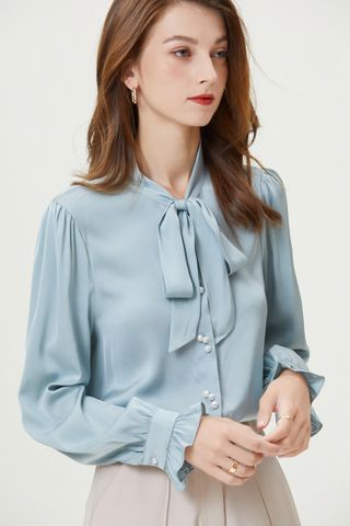 Fangyan + Hyacinth Silk Blouse