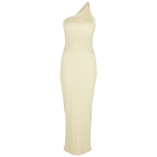 The Line by K + Gael One-Shoulder Stretch-Cotton Maxi Dress