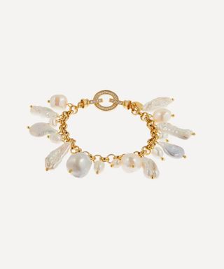 Mayol + Gold-Plated Las Palmas Pearl Charm Bracelet