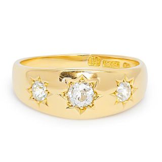 The Vintage Ring Company + Annie Diamond Victorian Three Stone Ring