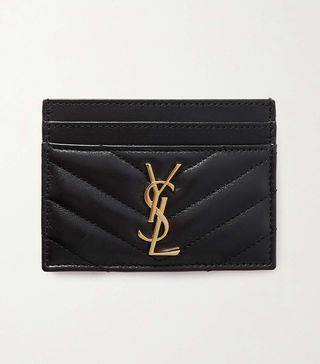 Saint Laurent + Monogramme Quilted Textured-Leather Wallet