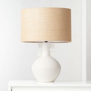 CB2 + Domani Textured White Table Lamp