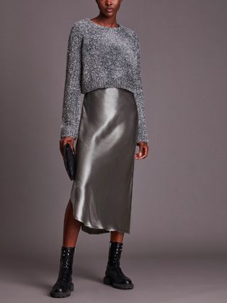 AllSaints + Rosetta Tinsel 2-in-1 Dress
