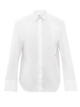 Totême + Logo-Engraved Cotton-Poplin Shirt