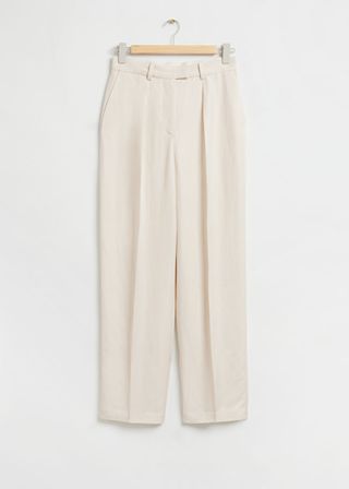 & Other Stories + Relaxed Tailored Pleat Crease Trousers