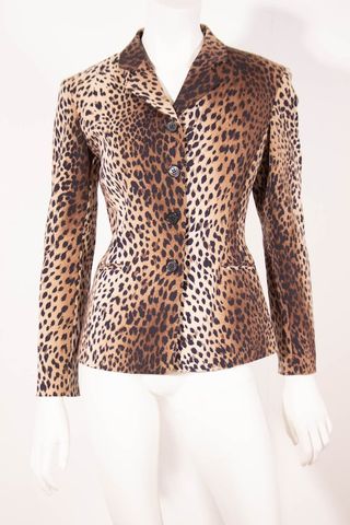 Vintage + Moschino Leopard Print Blazer