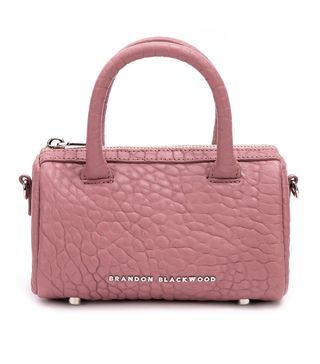 Brandon Blackwood + Mini Cara Duffle Bag Pink Bubble Leather