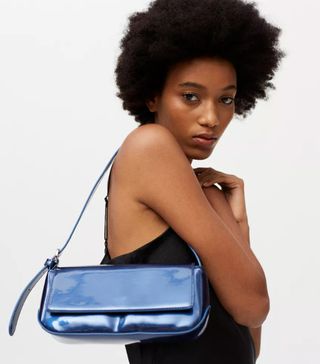 Urban Outfitters + Patent Flap Baguette Bag
