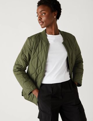 M&S Collection + Recycled Thermowarmth™ Lightweight Quilted Jacket