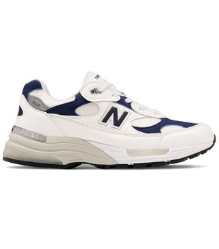 New Balance + Made in USA 992 Suede and Mesh Trainers