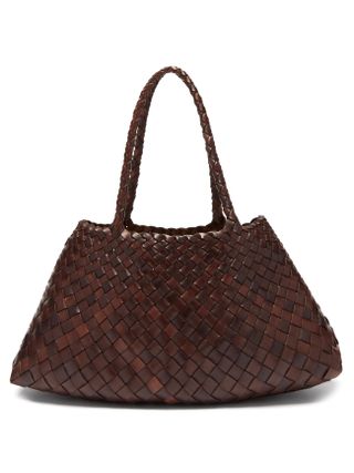 Dragon Diffusion + Santa Croce Large Woven-Leather Tote Bag
