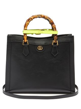 Gucci + Diana Bamboo-Handle Leather Tote Bag