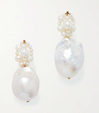 Completedworks + Tra-La-La Gold Vermeil Pearl Earrings