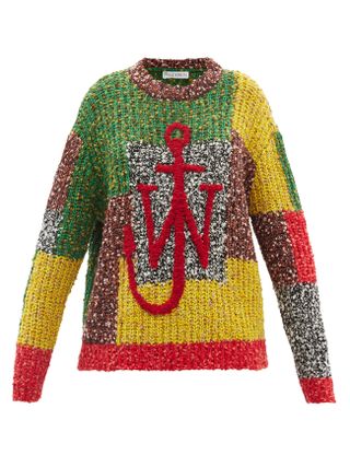 J.W. Anderson + Anchor-Logo Patchwork Sweater