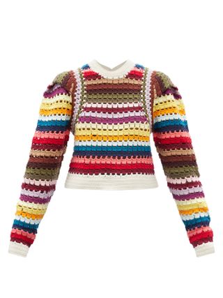 Sea + Ziggy Striped Crotchet Sweater
