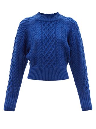 Emilia Wickstead + Emory Cable-Knit Wool Sweater