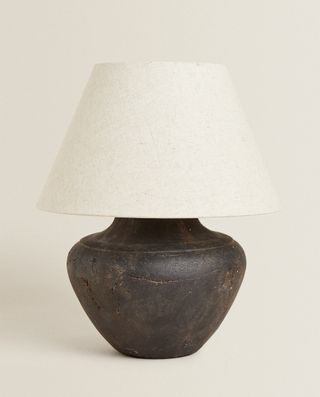 Zara Home + Lamp With Black Ceramic Base