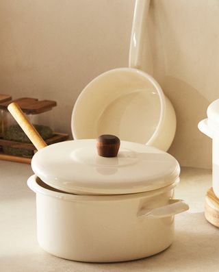Zara Home + Enamelled Pot with Lid