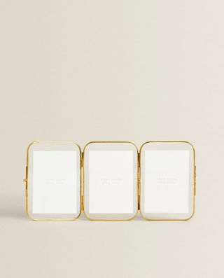 Zara Home + Golden Metal Triple Frame