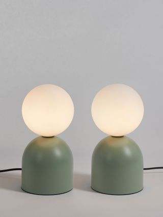 Anyday + Lupo Touch Table Lamps, Green, Set of 2
