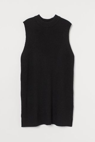 H&M + Knitted Sweater Vest Dress