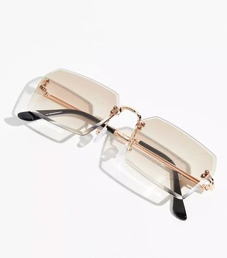 Free People + Y2k Rimless Rectangle Sunglasses