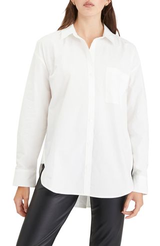 Sanctuary + Back Button Cotton Tunic Shirt