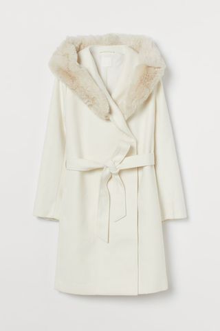 H&M + Faux Fur Hooded Coat
