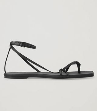 Cos + Leather Strap Flat Sandals