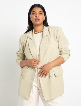 Eloquii + Long Double Breasted Blazer